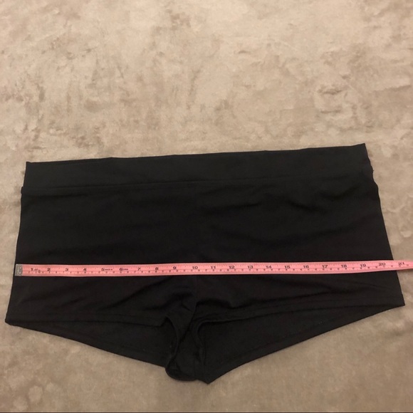 Black Tropical Escape Swim Boyshort, Size 18 - Picture 7 of 12